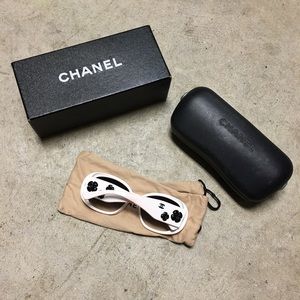 Authentic Chanel Camellia Detail Sunglasses